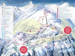 Plan des pistes Bellwald