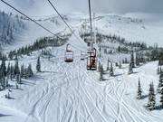 Zone de poudreuse en dessous du Gravenstafel Mountain