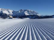 Préparation parfaite des pistes devant le Hochkönig