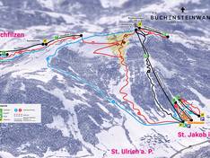 Plan des pistes Buchensteinwand (Pillersee) – St. Ulrich am Pillersee/St. Jakob in Haus/Hochfilzen