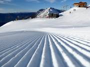 Piste parfaitement préparée dans le domaine skiable Treble Cone
