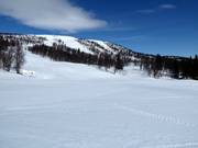 Vue depuis la station supérieure d’Ingemarliften vers la station supérieure d’Anjaliften