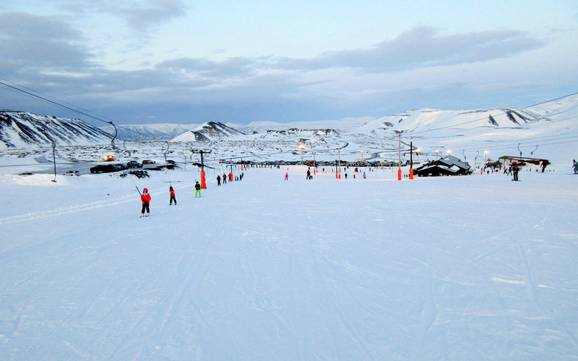 Domaines skiables pour les débutants dans la région du Sud (Suðurland) – Débutants Bláfjöll