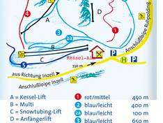 Plan des pistes Kessellifte – Inzell