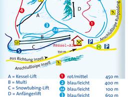 Plan des pistes Kessellifte – Inzell