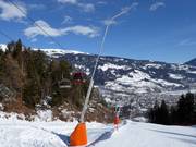 Enneigement performant de la descente vers la vallée