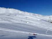 Vue sur le plateau du Schafberg avec les pistes faciles