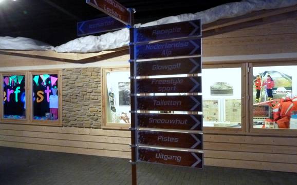 Brabant-Septentrional: indications de directions sur les domaines skiables – Indications de directions SnowWorld Rucphen