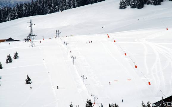 Domaines skiables pour les débutants dans le Val d'Arly – Débutants Espace Diamant – Les Saisies/Notre-Dame-de-Bellecombe/Praz sur Arly/Flumet/Crest-Voland