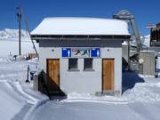 Toilettes bien entretenues dans la station de ski