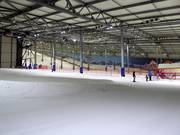 Vue depuis la zone débutants vers la piste principale