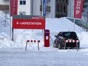 Borne de recharge électrique à la station inférieure à Waidring