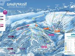 Plan des pistes Le Grand Massif – Flaine/Les Carroz/Morillon/Samoëns/Sixt