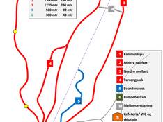 Plan des pistes Rena