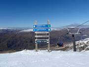 Signalisation des pistes dans le domaine skiable de Cardrona