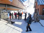 Personnel très sympathique à l’embarquement du télésiège