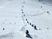 Canons à neige sur le glacier