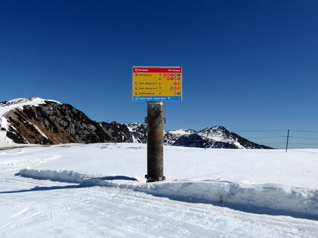 Slovénie: indications de directions sur les domaines skiables – Indications de directions Krvavec