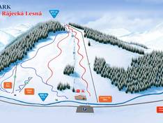 Plan des pistes Rajecká Lesná