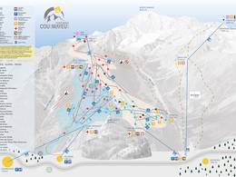 Plan des pistes Courmayeur – Chécrouit/Val Veny