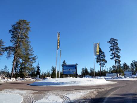 Suède centrale: Accès aux domaines skiables et parkings – Accès, parking Stöten