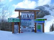 Panneau d'information à la station supérieure