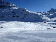 Piste facile Mandra à la station intermédiaire Corvatsch