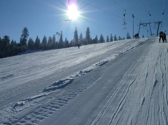 La descente depuis le télésiège