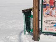 Poubelle à la station de remontée