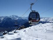Riederalp-Blausee-Moosfluh (Gletscherbahn Moosfluh) - Téléphérique monocâble composé de sièges à 6 places et de cabines à 8 places