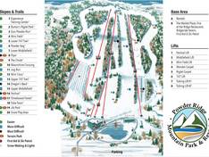Plan des pistes Powder Ridge Mountain Park & Resort