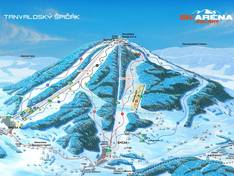 Plan des pistes Tanvaldský Špičák