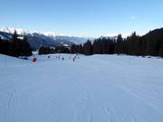 Piste facile à l'Altiport à Méribel