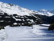 Pistes faciles à la station intermédiaire Plaghera