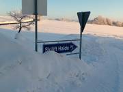 Panneau d'information pour le domaine skiable Halde