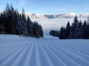 Les descentes vers la vallée sont parfaitement préparées.