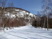 Piste facile vers le télésiège quatre places Le Soleil