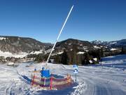 Enneigement par canons à neige au téléski Wannenköpflelift