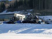 Les dameuses attendent leur prochaine mission.