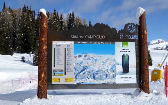 Madonna di Campiglio/Pinzolo/Val Rendena: indications de directions sur les domaines skiables – Indications de directions Madonna di Campiglio/Pinzolo/Folgàrida/Marilleva