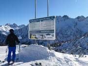 Signalisation dans le domaine skiable