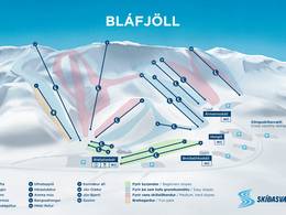 Plan des pistes Bláfjöll