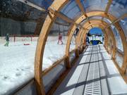 Vue depuis un tapis roulant couvert