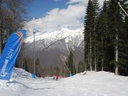 Relativement étroite : la descente vers la remontée D