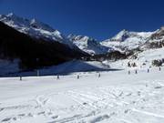 École de ski pour enfants sur la piste d'entraînement