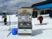 Poubelles dans la station de ski