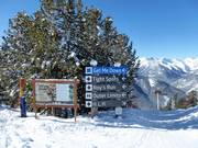 Signalisation des pistes avec informations dans le domaine skiable de Panorama