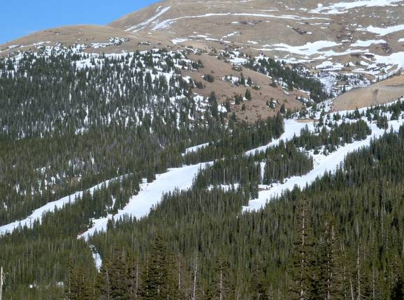 Vue sur les pistes dans la Loveland Valley