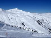 Vue sur les pistes au télésiège Frühmesserbahn