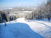 Là, les débutants prennent peur – pente de départ à la Hohe Bracht